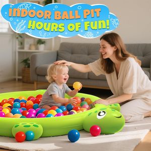 Piscina Combinada con Tobogán y Chorros de Agua con Diseño de Tortuga, con Aspersor para Niños, para Jugar en el Agua en el Patio Trasero en Verano - Product Image 2