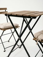 Ensemble bistrot moderne en acier, 3 pièces, mobilier de jardin extérieur, table et chaises de patio imperméables avec revêtement en poudre pour balcon