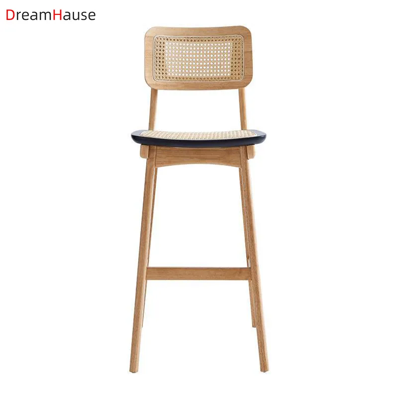 Dreamhouse – chaise de Bar nordique en bois massif, chaise de salle à manger moderne Simple en bois