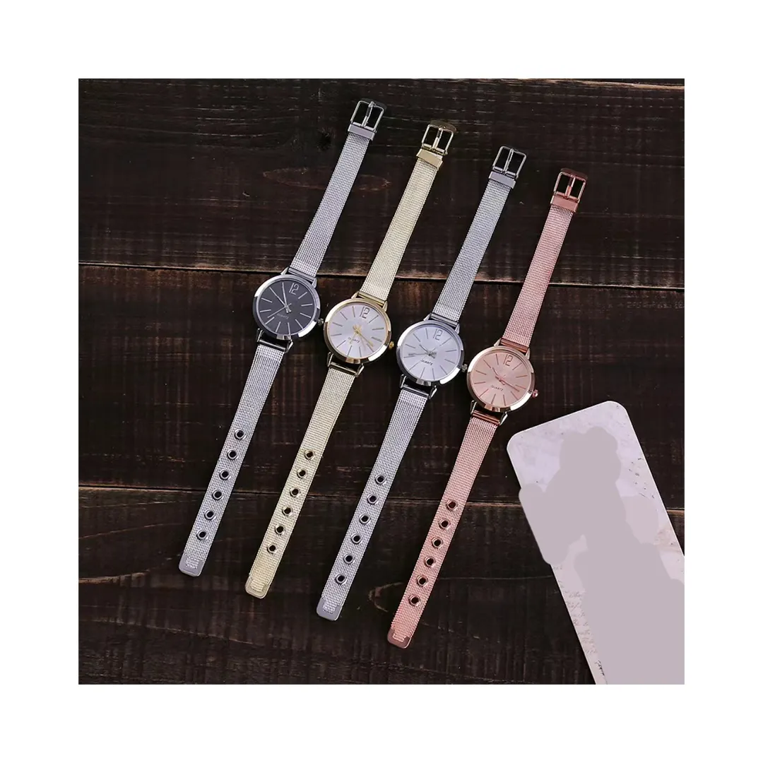 Fashion mesh strap watch hot sale women's watch wholesale manufacturer simple ladies Korean style quartz watch small