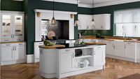 Offre Spéciale Armoires de cuisine modernes au design noir et blanc avec finition laquée sur mesure