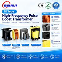 Transformateur élévateur à impulsions haute fréquence de type EE BEIRUI, à noyau en ferrite, pour onduleur haute tension SMPS, conforme RoHS CE