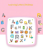 Ensemble table et chaises modernes en plastique pour enfants avec impression de lettres, idéal pour l'école et l'extérieur, design Montessori