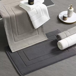 Tapis de bain <span class=keywords><strong>gris</strong></span> 20x32 pouces Serviette grande taille en coton très absorbant pour salle de bain - Product Image 6