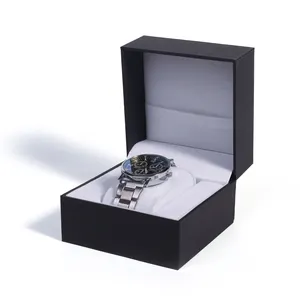 Caja de reloj individual y caja de reloj pequeña de terciopelo, mejor nuevo diseño, reloj de regalo, caja de joyería cuadrada