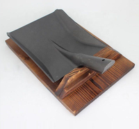 Plaque de cuisson commerciale Teppanyaki coréenne en fonte pour steak, facile à nettoyer, avec spatule, pour barbecue, design épaissi