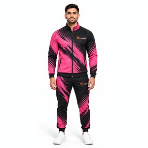 Mens Custom Printed Sublimation Tracksuit Jacket <b>Pants</b> Full Sports Set Athletic Running Training Football Gym Fitness Teamwear - Product Image 1