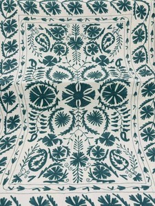 Manta Tradicional de Algodón Suzani, Cubrecama Bordado a Mano, Textil Uzbeko, Decoración de Pared Colorida - Product Image 4