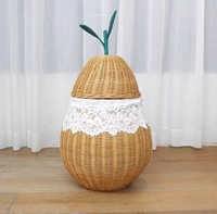 Panier à fruits en osier, panier de rangement pour enfants en forme de pomme, chambre de bébé, chambre d'enfant, décoration de la maison