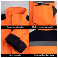 Combinaisons de Travail de Sécurité Haute Visibilité Orange Fluo pour l'Hiver, Tenues de Chantier Routier et de Circulation Imperméables