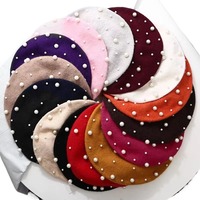 Béret de plage unisexe 100 % laine réglable avec perles, style français, chaud et tendance pour l'hiver, multicolore, fabrication OEM