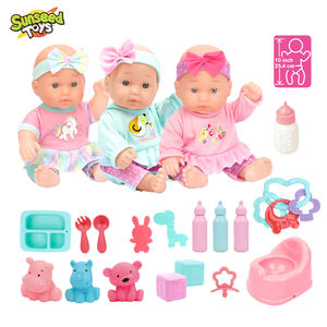 Muñeca Interactiva Sunseed Escala 1:12 con Bandeja de Alimentación, Biberón y Baño - Plástico 15-30cm para Niñas de 2 a 7 Años - Product Image 1