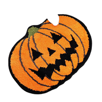 Halloween-Kürbis Kunstkaschmir Moderne Neuartige Maschinell Gefertigte Fußmatte Teppiche und Läufer Dekorative Bodenmatten