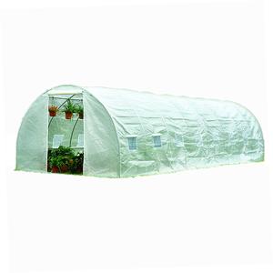 Invernadero de túnel de 8x3x2m, cubierta de PE blanca con protección UV de 140g con puerta con cremallera y 16 ventanas de pantalla <span class=keywords><strong>para</strong></span> ventilación - Product Image 1