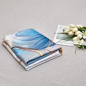 Ba Lan Sẵn Sàng Để Tàu Bán Buôn 3D Kỹ Thuật Số In Phòng Ngủ Bộ Đồ Giường Đặt <span class=keywords><strong>Comforter</strong></span> Duvet Cover Bộ Đồ Giường Đặt Cho Nhà Sử Dụng Màu Trắng Màu Xanh - Product Image 3