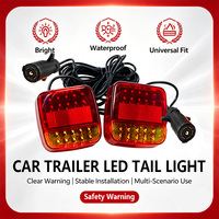 Feux arrière de remorque à LED magnétiques filaires de style européen pour camion, 12-24V, feux latéraux pour voiture