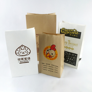 Recyclable Brown Kraft Paper Bag Square Bottom Food Packaging for Pizza Milk Sushi Jelly Salad Food Grade Paper Bag - Product Image 5