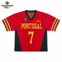 Pull en tricot de coton surdimensionné personnalisé ODM OEM à manches courtes avec motif lettres et logo frontal unisexe pour l'été