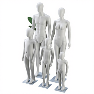 نموذج عرض كامل للجسم مع رأس بلاستيكي، ديكورات لمتاجر ملابس الأطفال، نماذج عرض للملابس للرجال والنساء بالجملة - Product Image 3