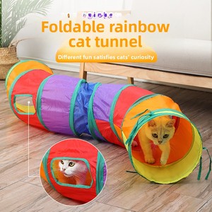 Vente en gros Coloré Pliable Chat Trou Nid Roulant <span class=keywords><strong>Dragon</strong></span> Tunnel Jouer Chat Jouet Pet Fournitures avec Balle Type - Product Image 2