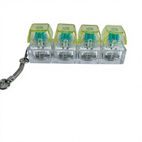 LED Erwachsenen-Fidget-Clicker Leuchtender Würfel Mechanischer Tasten-Clicker Stressabbau Geschenk für Neujahr