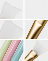 Lot de 3 pinceaux applicateurs de correcteur de teint en silicone, taille standard, réutilisables, pour masques de boue, soins de la peau, application cosmétique non poreuse