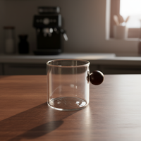 Offre Spéciale – Mignonnes Tasses en Verre Transparent pour Desserts, Boissons, Café et Thé – Conçues pour le Café et l'Eau – Verre Borosilicate