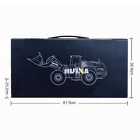 HUINA 1583 1/14 22 Canaux Télécommandé en Alliage Chargeur sur Pneus Simulation Bulldozer Véhicule d'Ingénierie Jouets pour Cadeaux
