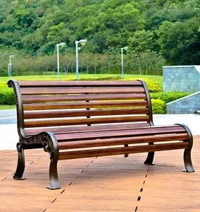 एल्यूमीनियम मरने डाली आउटडोर बेंच उद्यान सीटें वाणिज्यिक सस्ते सार्वजनिक पार्क बेंच