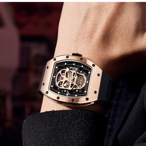 Men's <b>Automatic</b> Mechanical Watch with Stainless Steel Case Silicone Strap Fashion Waterproof Luminous <b>Wristwatch</b> - Product Image 6