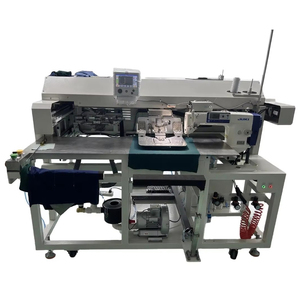 Machine à coudre industrielle à point noué, à lit plat, à grande vitesse, sans repassage, à une aiguille, automatique, pour l'attache de poches sur T-shirts et jeans - Product Image 1