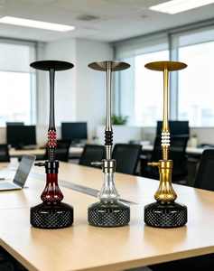 Ensemble de chicha portable avec base en verre et tige en métal pour salon, bar, fête, chicha Chiminea - Product Image 5