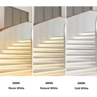 Kit de Iluminación para Escaleras con Sensor de Movimiento, Lámpara de Pared Moderna para Interiores, para Sala de Estar, Dormitorio, Pasillo, con Luz Lateral LED