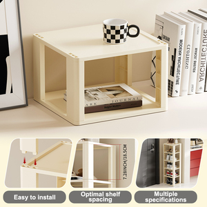 UFORU Étagère à chaussures verticale, organisateur de chaussures peu encombrant, rangement d'entrée, étagère à chaussures en <span class=keywords><strong>plastique</strong></span> étroite multi-niveaux à montage sans outil - Product Image 3
