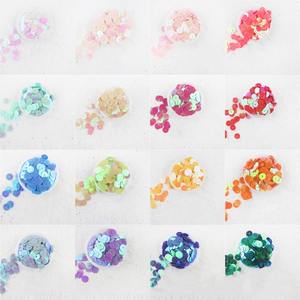 เลื่อมกลมแบนสีนมสำหรับตกแต่งเสื้อผ้า ชุดแต่งงาน งานประดิษฐ์  ฟิล์มพีวีซี  ขายส่ง - Product Image 2