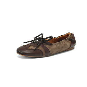 Xinzirain personnalisé décontracté femmes en cuir daim ballerines haute à lacets toile semelle plate - Product Image 6