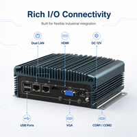 Computadora Robusta en Caja con Doble LAN, 2 COM, USB, HD, VGA, Refrigeración Pasiva para Entornos Hostiles, Compatible con Windows y Linux, Mini PC Industrial