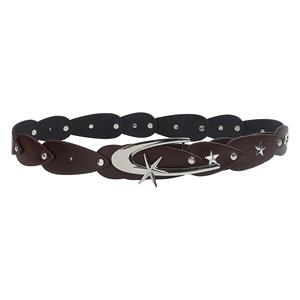 <span class=keywords><strong>Boucle</strong></span> étoile volante en <span class=keywords><strong>argent</strong></span> rétro mode de rue anneau évidé en <span class=keywords><strong>cuir</strong></span> Pu épissage caractéristiques taille <span class=keywords><strong>ceinture</strong></span> perle <span class=keywords><strong>ceinture</strong></span> pour les femmes - Product Image 5