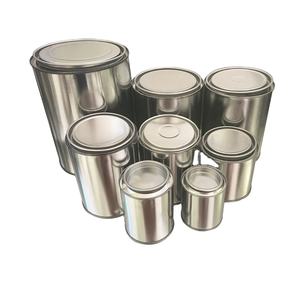 TIANSHI 250ml Réservoir <span class=keywords><strong>PVC</strong></span> <span class=keywords><strong>Tuyau</strong></span> Convoyeur Bande Colle Seau Durable Métal Matériel Blanc Fer Blanc Flip Top Cap Plain Iron - Product Image 1