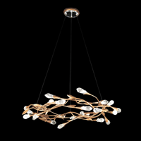 Lustre suspendu moderne personnalisé en cristal naturel pour villa, salon et salle à manger, luminaire suspendu en cristal naturel