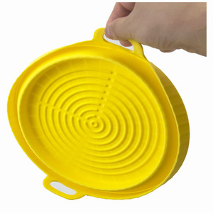 ตะกร้าซิลิโคนพับได้สำหรับหม้อทอดไร้น้ำมัน ถาดรองหม้อแบบใช้ซ้ำได้ อุปกรณ์ทำขนมในครัว ถาดรองอบในเตาอบและหม้อทอดไร้น้ำมัน - Product Image 2