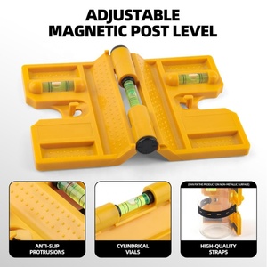 Niveau magnétique de haute précision 270. Niveau de poteau pliable réglable, niveau d'angle pour tuyau, 3 bulles, boucle élastique pour un travail mains libres - Product Image 3