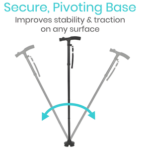 Bastón Plegable con Luz LED Ajustable, Ligero y Antideslizante, Bastón para Adultos Mayores, Muleta para Personas de la Tercera Edad - Product Image 4