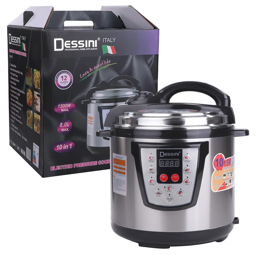 Dessiniカスタマイズ可能な調理器具アルミニウムインナーポット付き電気圧力鍋