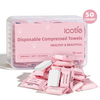 Eco Friendly Disposable Coin Compressed Magic Tablet Towels, Portable Nonwoven Travel Cleansing Towels Wholesale