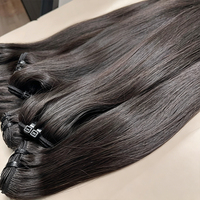 Extensiones de Cabello Vietnamita Crudo Súper Doble Trama Brillante Liso Natural al por Mayor en Stock