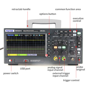 Oscilloscope numérique Hantek DSO2C10 DSO2D10 DSO2C15 DSO2D15 100 MHz/150 MHz double canal USB portable avec testeur multimètre 7 pouces - Product Image 3