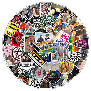 50 pezzi adesivi soprannaturali TV etichetta decorativa per bagaglio per computer portatile casco Skateboard in vinile adesivo impermeabile - Product Image 2