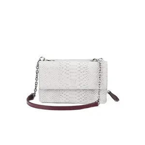 Bag Python Leather Ivory clutch Slim design leather wallet brand for women custom fashion women wallet, wholesale ladies purse