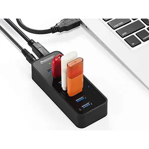 Pulwtop 유형 c 충전기 적응 7 포트 USB 3.0 허브 usb 도킹 스테이션 macbook pro/mac 미니 1 BC1.2 충전 포트 36W
